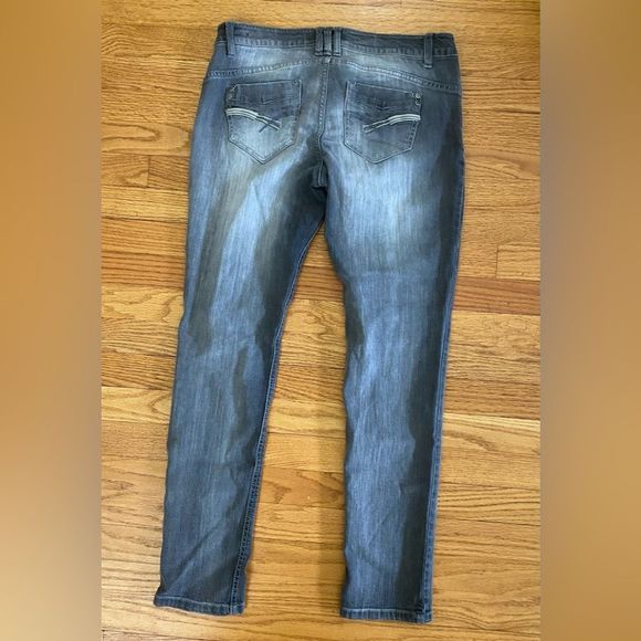Blue Spice Jeans Women’s 13 Junior’s Gray Distressed Pants Casualwear Denim Y2K - Picture 2 of 5